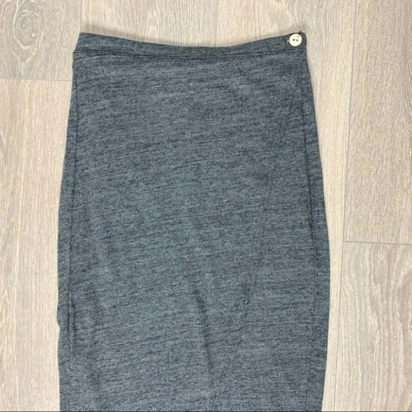 Revolve Nation Marnie Wrap Midi Skirt Knit High Rise Waist Grey Size XS - Picture 5 of 15